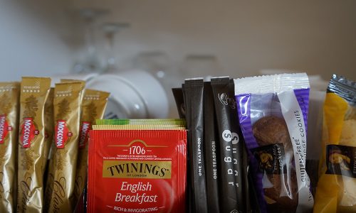 Superior King Room coffee and tea